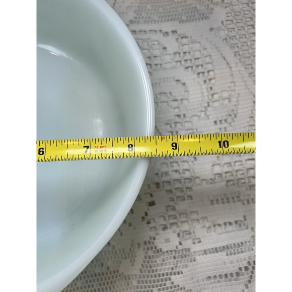 VTG Glasbake 2 Quart Casserole Dish J514 White Microwave Safe Made in the USA - Picture 7 of 9